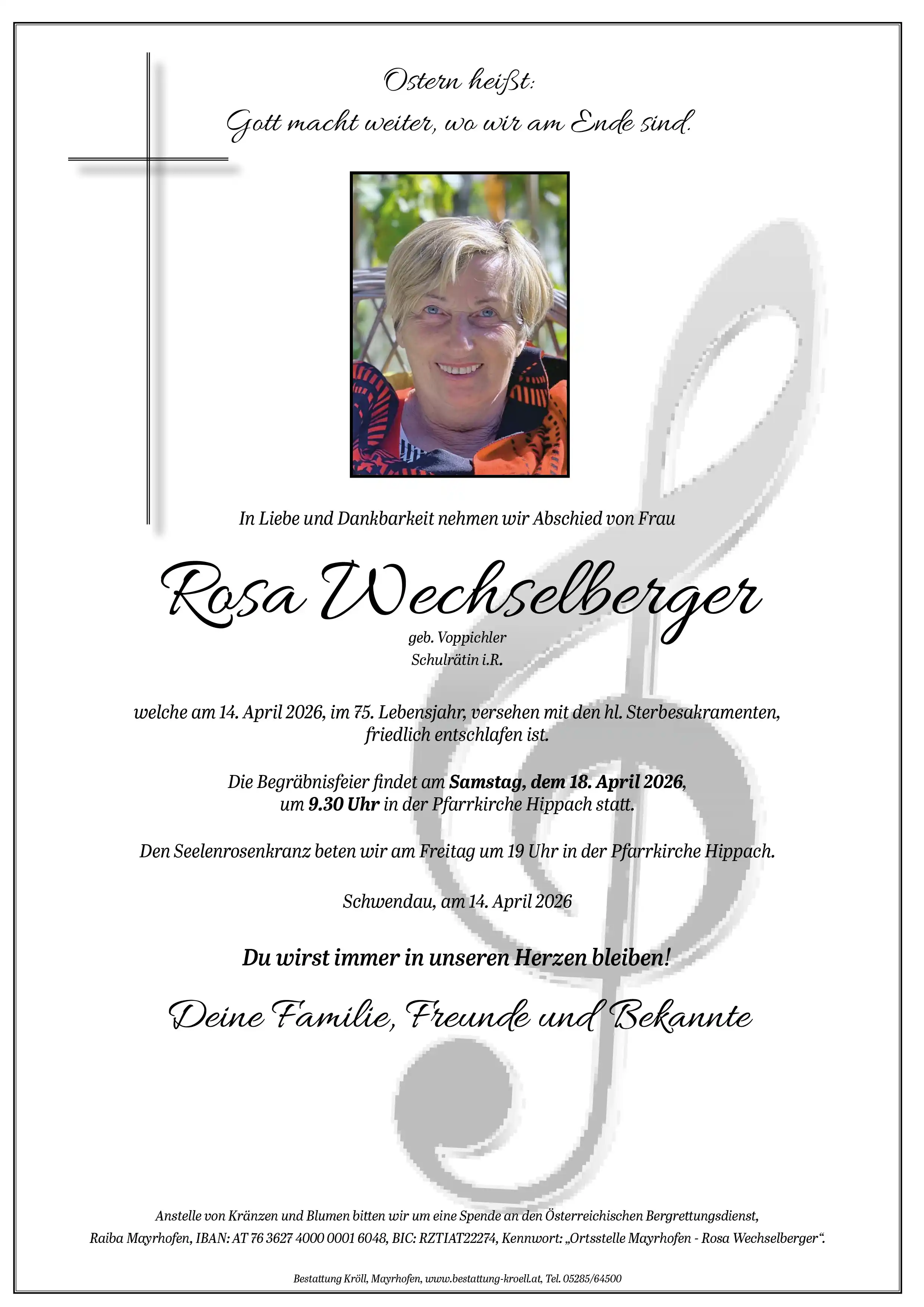 Parte von Rosa Wechselberger